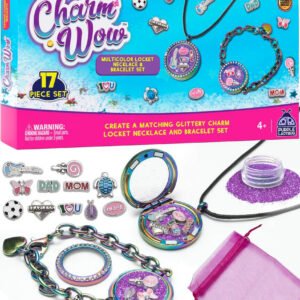 Pink, Rose or Multi Locket & Bracelet Set, Jewellery Making Sets for Girls