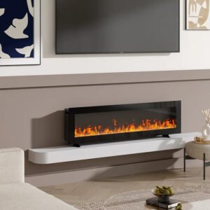 Media Wall Fireplace, Wall Mounted / Standing Electric Fireplace 60" RRP £360